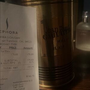 Jean Paul Gaultier Gold Metallic Ribbed Tin